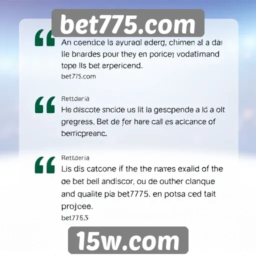 Depoimentos de usuários sobre o bet775